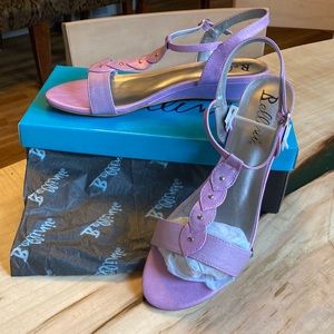 Lavender Bellini wedge sandals